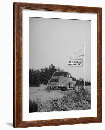 Chevrolet Being Tested on the General Motors Testing Ground-null-Framed Photographic Print