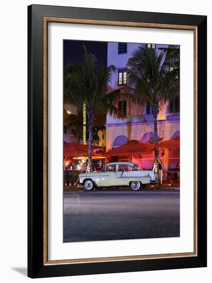 Chevrolet Bel Air, Year of Manufacture 1957, the Fifties, American Vintage Car, Ocean Drive-Axel Schmies-Framed Photographic Print