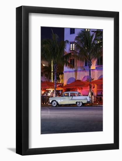 Chevrolet Bel Air, Year of Manufacture 1957, the Fifties, American Vintage Car, Ocean Drive-Axel Schmies-Framed Photographic Print