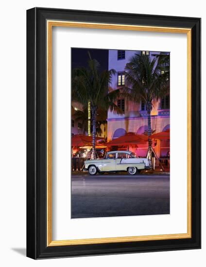 Chevrolet Bel Air, Year of Manufacture 1957, the Fifties, American Vintage Car, Ocean Drive-Axel Schmies-Framed Photographic Print