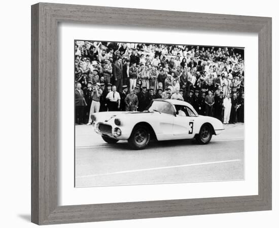 Chevrolet Corvette, Le Mans, France, 1960-null-Framed Photographic Print