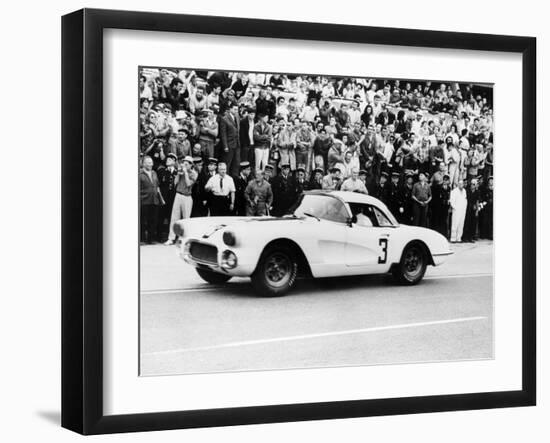 Chevrolet Corvette, Le Mans, France, 1960-null-Framed Photographic Print