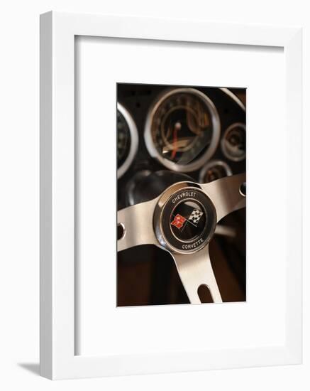 Chevrolet Corvette Stingray convertible 1964-Simon Clay-Framed Photographic Print