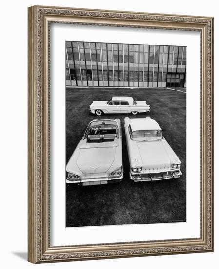 Chevrolet Impala and Lincoln Premiere, All New 1958 Cars-Andreas Feininger-Framed Photographic Print