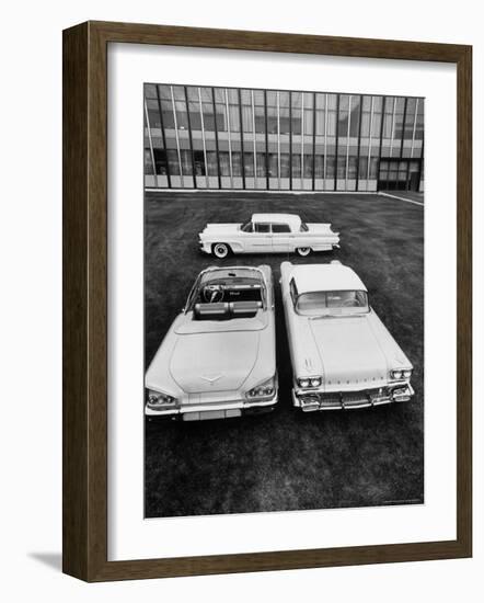 Chevrolet Impala and Lincoln Premiere, All New 1958 Cars-Andreas Feininger-Framed Photographic Print