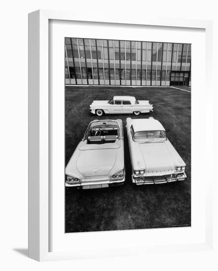 Chevrolet Impala and Lincoln Premiere, All New 1958 Cars-Andreas Feininger-Framed Photographic Print