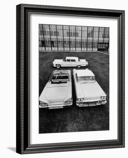 Chevrolet Impala and Lincoln Premiere, All New 1958 Cars-Andreas Feininger-Framed Photographic Print