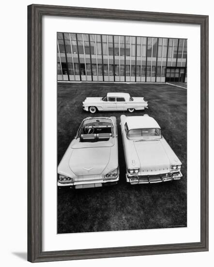 Chevrolet Impala and Lincoln Premiere, All New 1958 Cars-Andreas Feininger-Framed Photographic Print