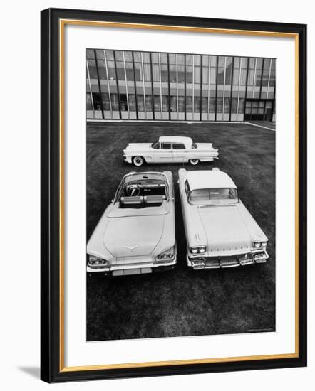 Chevrolet Impala and Lincoln Premiere, All New 1958 Cars-Andreas Feininger-Framed Photographic Print