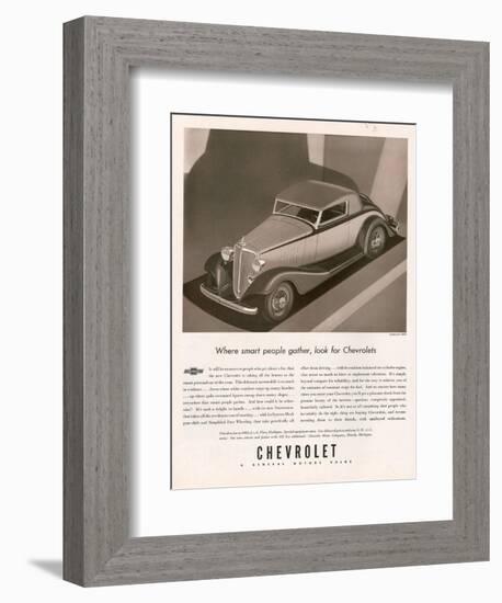 Chevrolet, Magazine Advertisement, USA, 1933-null-Framed Giclee Print