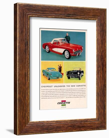 Chevrolet Unleashes Corvette-null-Framed Art Print