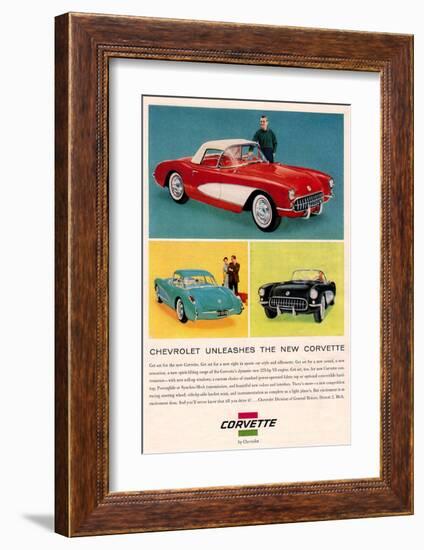 Chevrolet Unleashes Corvette-null-Framed Art Print