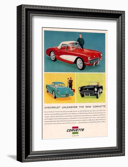 Chevrolet Unleashes Corvette-null-Framed Art Print