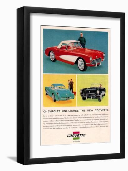 Chevrolet Unleashes Corvette-null-Framed Art Print