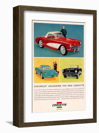 Chevrolet Unleashes Corvette-null-Framed Art Print