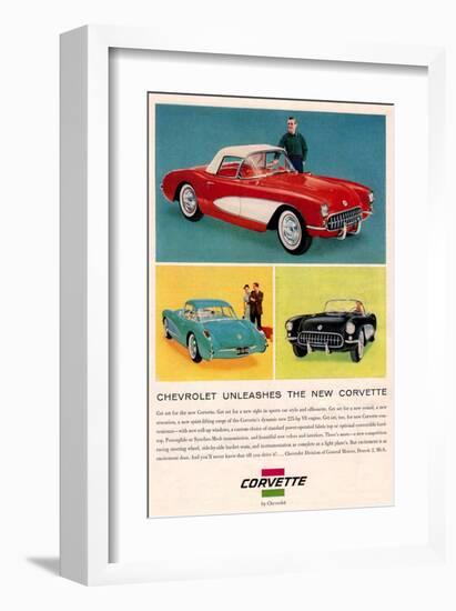 Chevrolet Unleashes Corvette-null-Framed Art Print