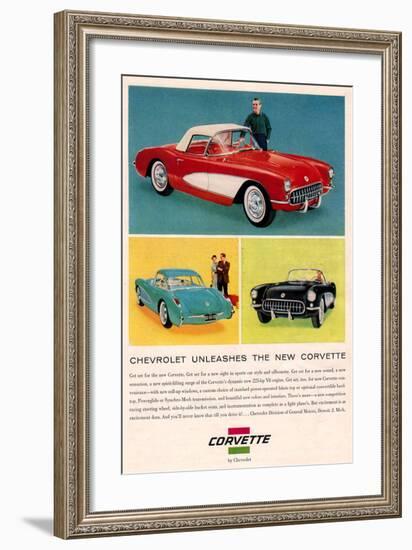 Chevrolet Unleashes Corvette-null-Framed Art Print