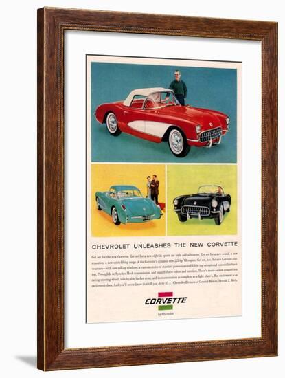 Chevrolet Unleashes Corvette-null-Framed Art Print