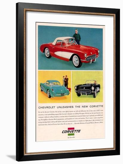 Chevrolet Unleashes Corvette-null-Framed Art Print