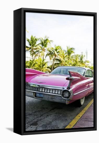 Chevrolet Vintage Car, the 50S, the Fifties, American Vintage Cars, Ocean Drive-Axel Schmies-Framed Premier Image Canvas