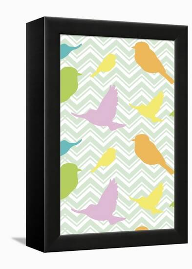 Chevron Birds-Joanne Paynter Design-Framed Premier Image Canvas