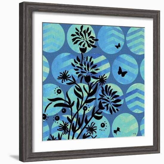 Chevron Circles-Bee Sturgis-Framed Art Print