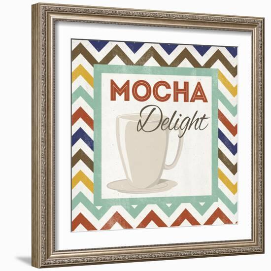 Chevron Coffee IV-null-Framed Premium Giclee Print