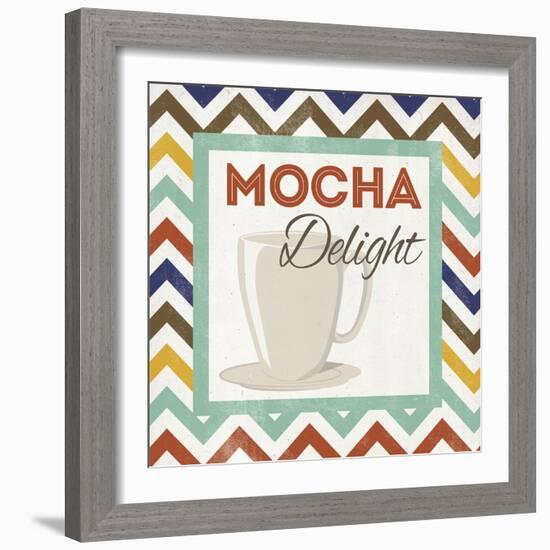 Chevron Coffee IV-null-Framed Premium Giclee Print