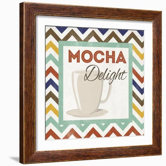 Chevron Coffee IV-null-Framed Premium Giclee Print