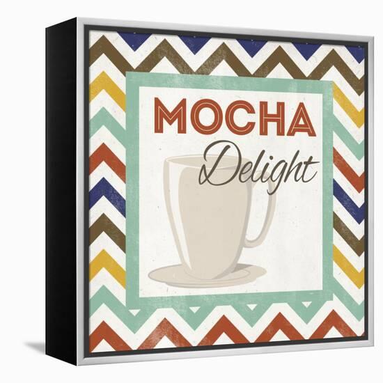 Chevron Coffee IV-null-Framed Stretched Canvas