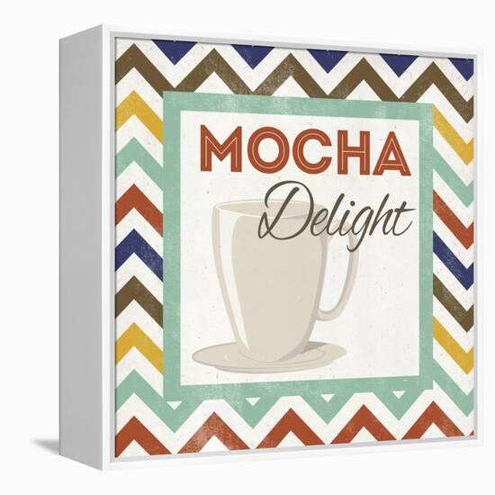 Chevron Coffee IV-null-Framed Stretched Canvas