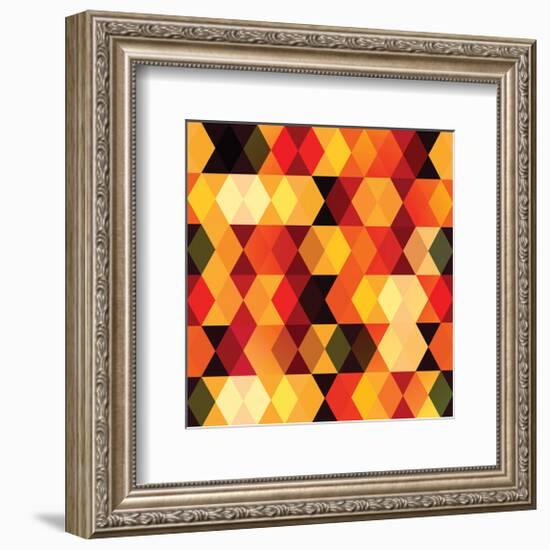 Chevron Diamond Patterns-null-Framed Art Print