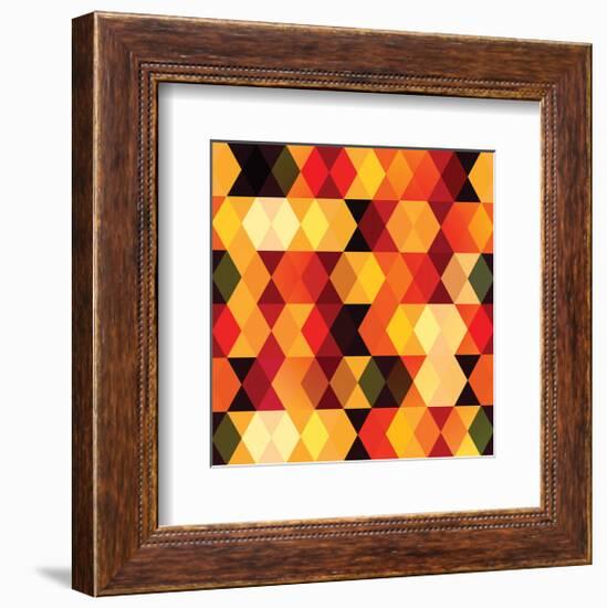 Chevron Diamond Patterns-null-Framed Art Print