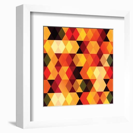 Chevron Diamond Patterns-null-Framed Art Print