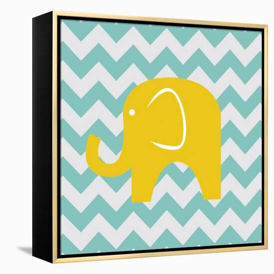 Chevron Elephant-N. Harbick-Framed Stretched Canvas