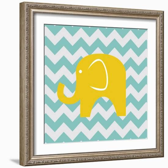 Chevron Elephant-N. Harbick-Framed Premium Giclee Print