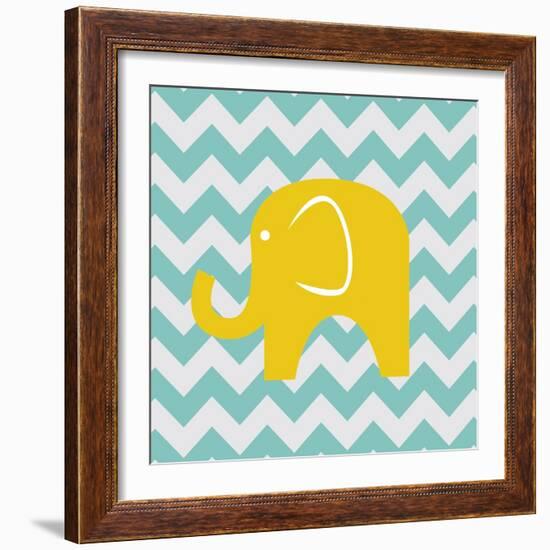 Chevron Elephant-N. Harbick-Framed Premium Giclee Print