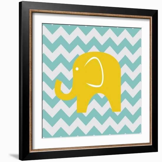 Chevron Elephant-N. Harbick-Framed Premium Giclee Print