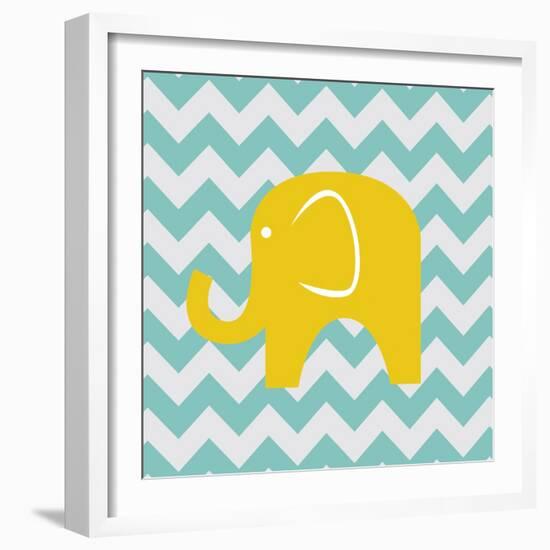 Chevron Elephant-N. Harbick-Framed Premium Giclee Print