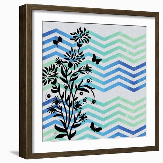 Chevron Floral-Bee Sturgis-Framed Premium Giclee Print