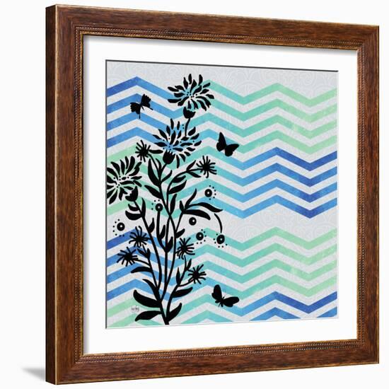 Chevron Floral-Bee Sturgis-Framed Premium Giclee Print