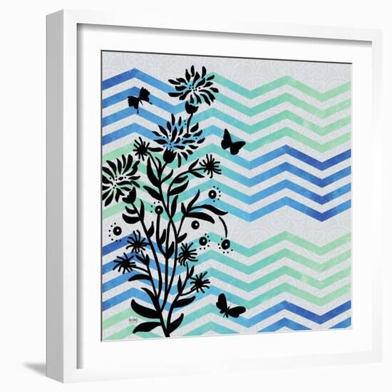 Chevron Floral-Bee Sturgis-Framed Premium Giclee Print