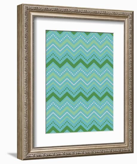 Chevron Gift Wrap-Joanne Paynter Design-Framed Giclee Print