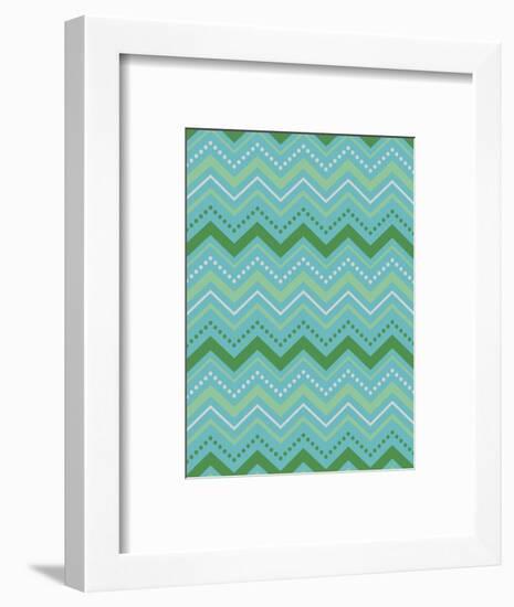 Chevron Gift Wrap-Joanne Paynter Design-Framed Giclee Print