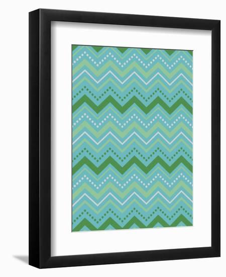 Chevron Gift Wrap-Joanne Paynter Design-Framed Giclee Print