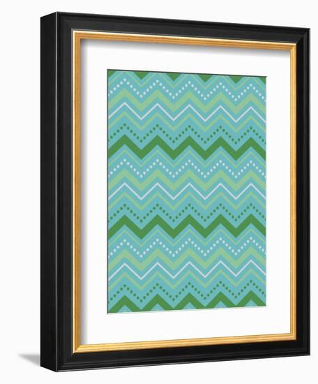 Chevron Gift Wrap-Joanne Paynter Design-Framed Giclee Print