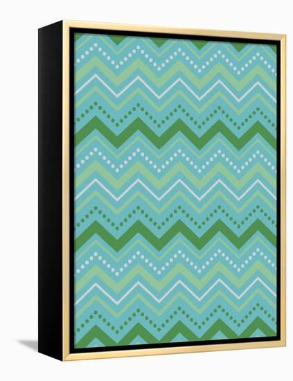 Chevron Gift Wrap-Joanne Paynter Design-Framed Premier Image Canvas