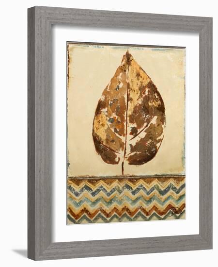Chevron Leaf I-Patricia Pinto-Framed Art Print