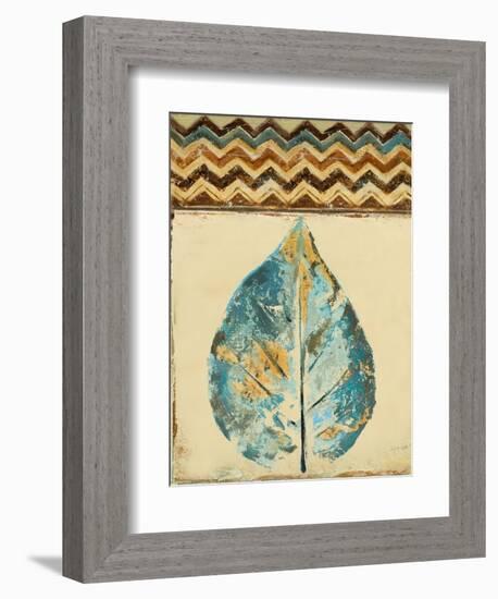 Chevron Leaf II-Patricia Pinto-Framed Premium Giclee Print