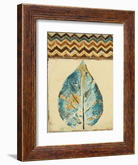 Chevron Leaf II-Patricia Pinto-Framed Premium Giclee Print